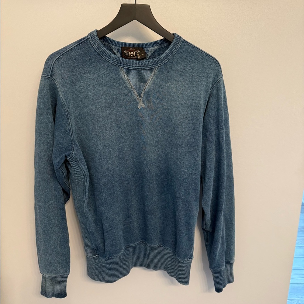 Ralph Lauren Men's Washed Blue Crewneck Sweater
